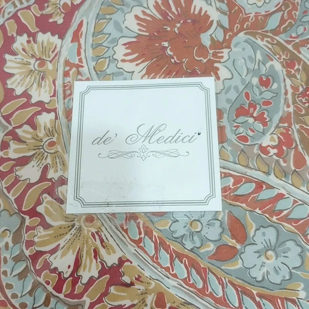 de' Medici by Eastern Concepts Egyptian Cotton Jacquard Queen Duvet Cover - NEW!